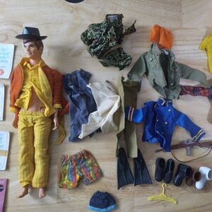 Vintage Mattel Ken Doll With Accessories 1968 Barbie Fashions